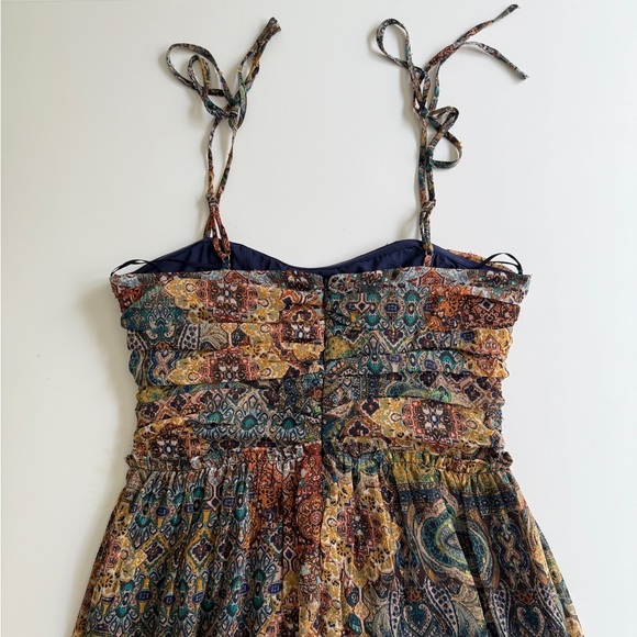 NWT Socialite Ruched Bodice Tie‎ Strap Maxi Sundress Small S Wedding Guest Party - Picture 13 of 15